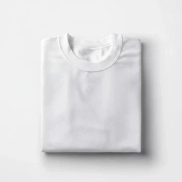 Cotton Round Neck Tee - White - alternate