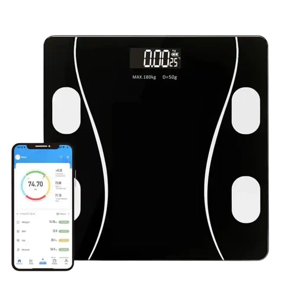 Bluetooth Smart Digital Weight Scale with Toughened Glass
